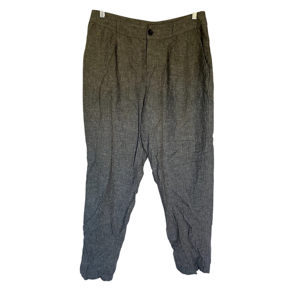 a new day linen rayon gray trousers pockets women's size 10 business casual